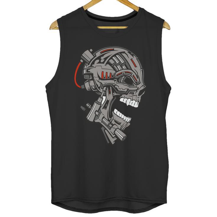 Terminator Skull Gun Head Graphic Design Printed Casual Daily Basic Unisex Tank Top