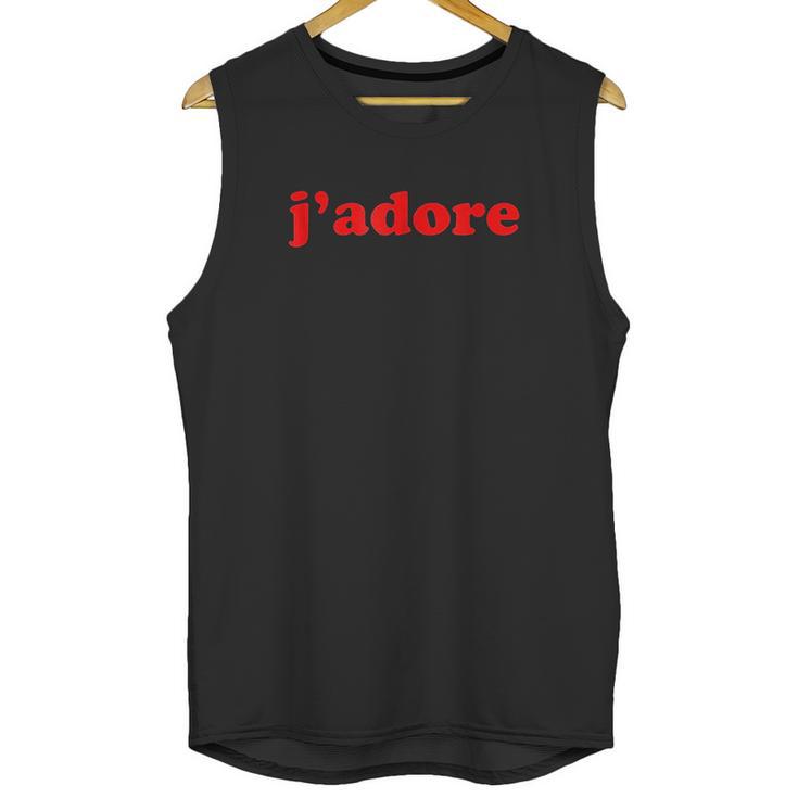 Trendy Cute Jadore French Saying I Love Girls Gift Unisex Tank Top