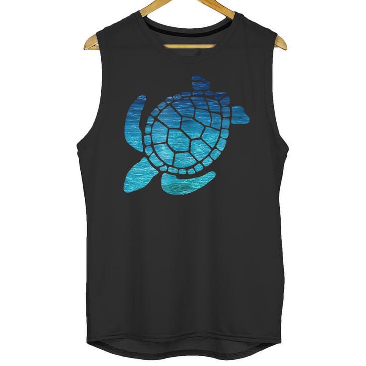 Turtle Lovers Blue Aqua Colors Beach T  Cutes Unisex Tank Top