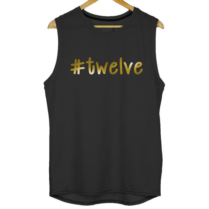 Twelve 12Th Birthday Gold Logo Unisex Tank Top