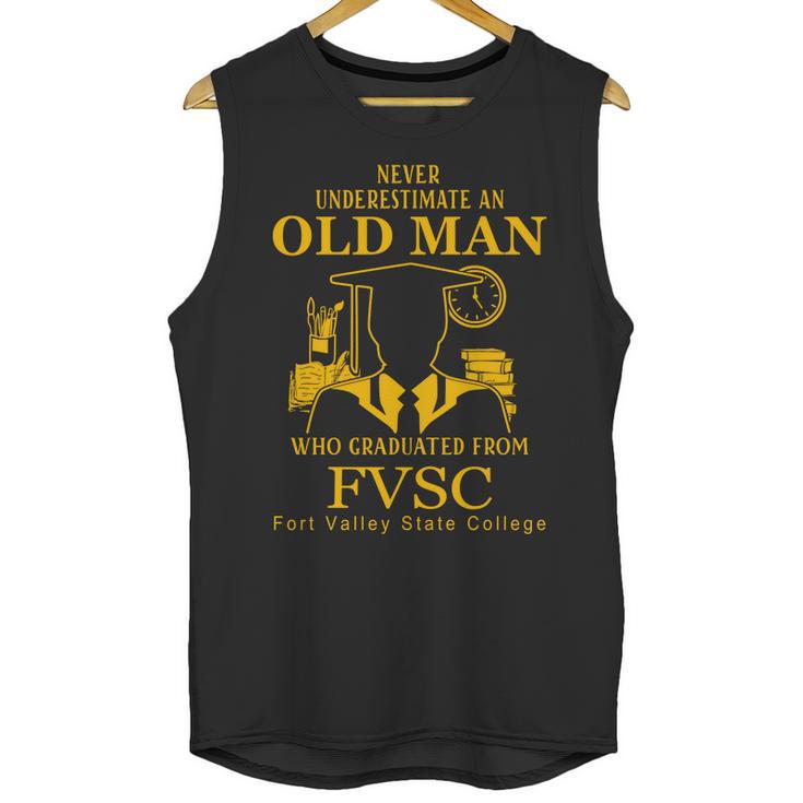 Never Underestimate An Old Man Fort Valley State College Unisex Tank Top