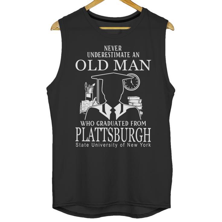 Never Underestimate An Old Man Who Graduated From Suny Plattsburgh Unisex Tank Top