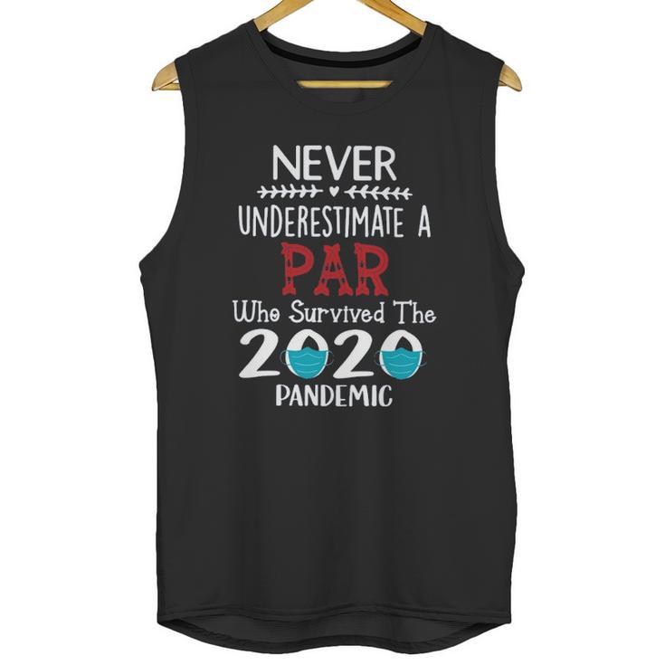 Never Underestimate Who Survived The Pandemic Par Unisex Tank Top