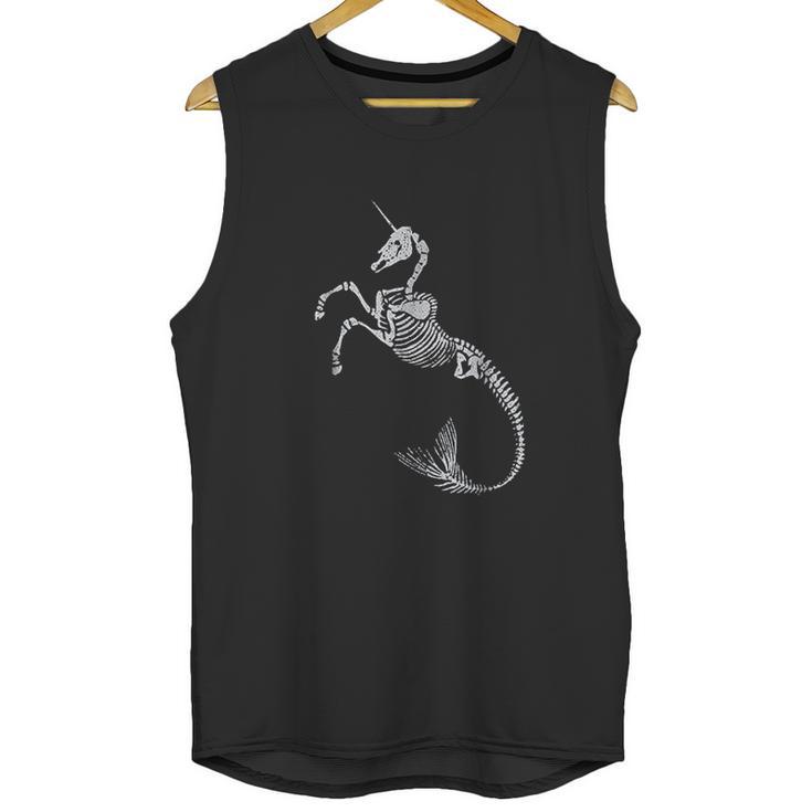 Unicorn Mermaid Skeleton Halloween Fantasy Art Unisex Tank Top