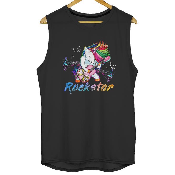 Unicorn Rock Star Guitar Rockin Unisex Tank Top