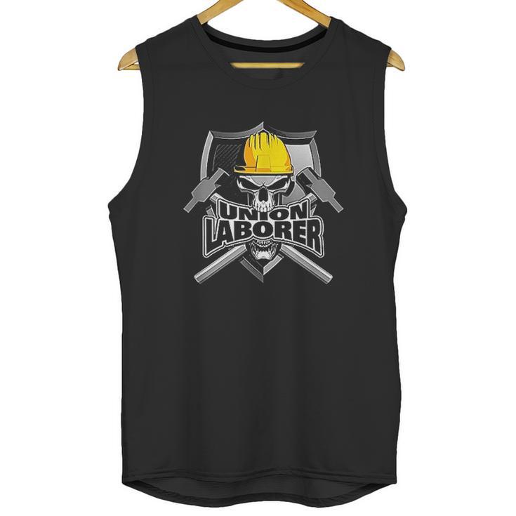 Union Laborer Construction Skull And Sledge Hammers Unisex Tank Top