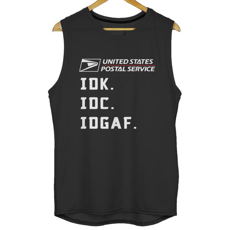 United States Postal Service Idk Idc Idgaf Shirt Unisex Tank Top