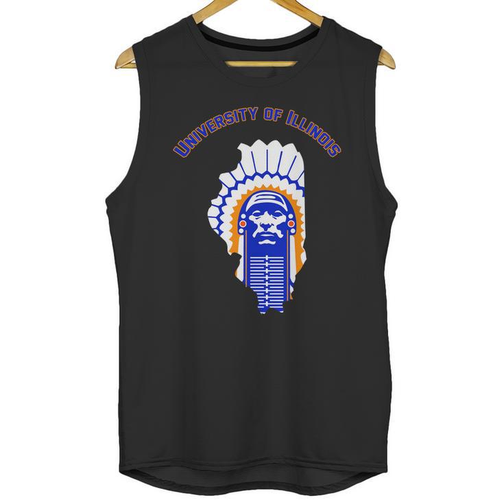 Univercity Of I Illinois Chief Unisex Tank Top