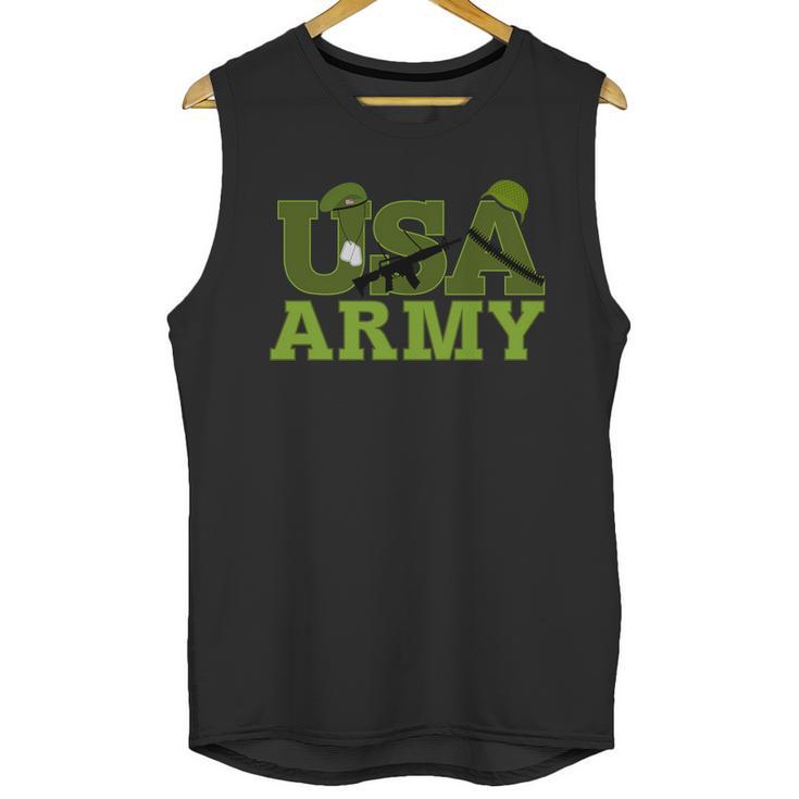 Usa Army Camo Logo Unisex Tank Top