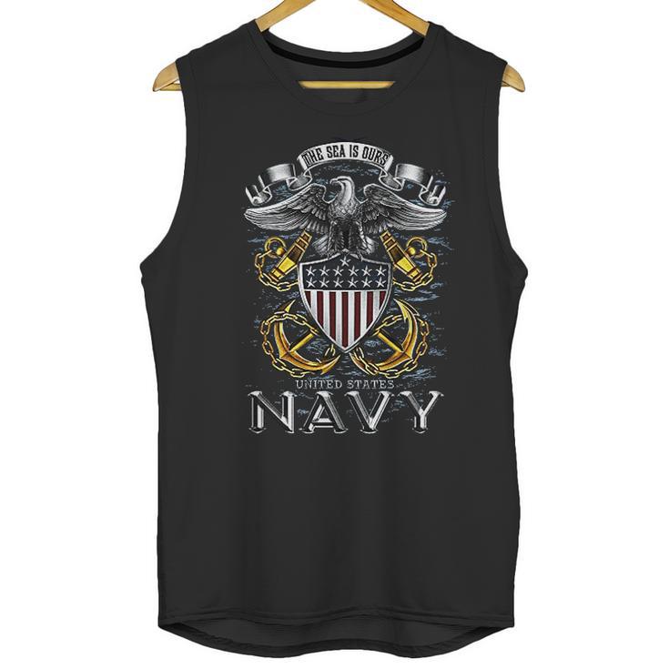 Usn Navy Full Print Eagle Hooded Sweat Unisex Tank Top