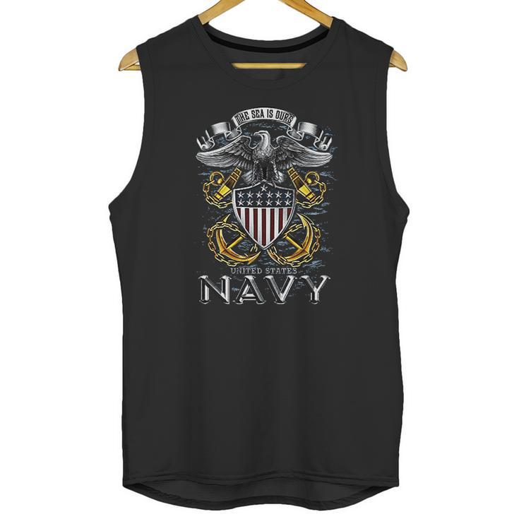 Usn Navy Full Print Eagle Hooded Unisex Tank Top