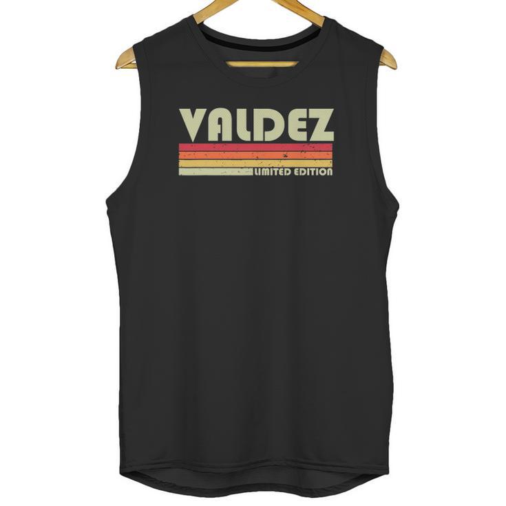 Valdez Surname Funny Retro Vintage 80S 90S Birthday Reunion Unisex Tank Top