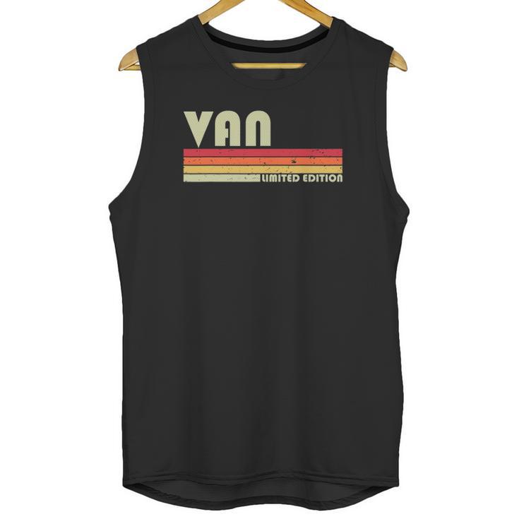 Van Name Personalized Retro Vintage 80S 90S Birthday Unisex Tank Top