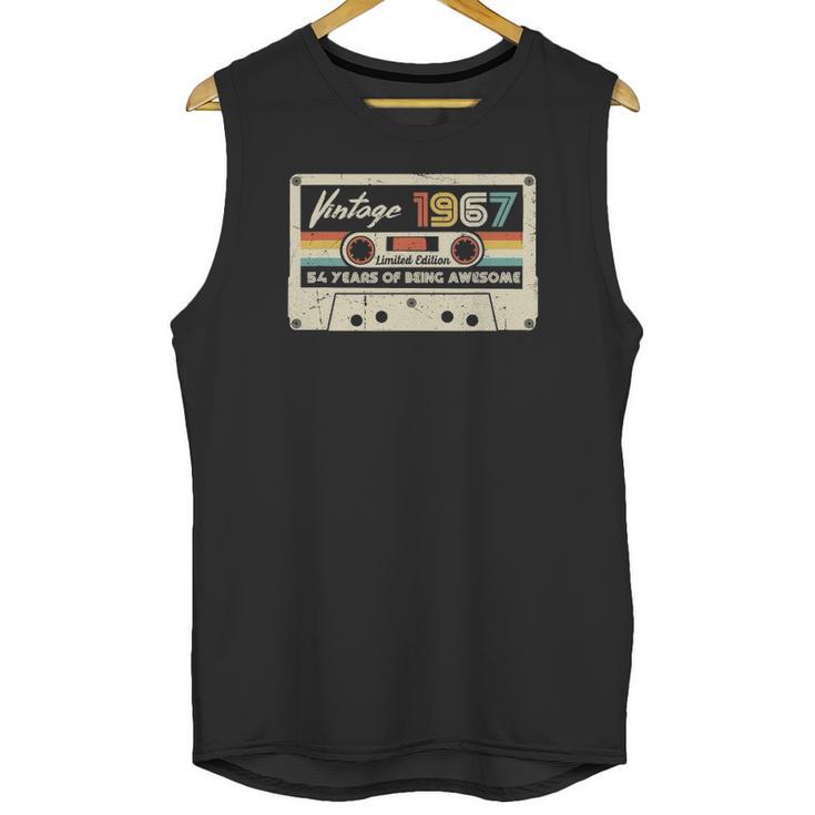 Vintage 1967 Retro Cassette 55Th Birthday 55 Years Old Unisex Tank Top