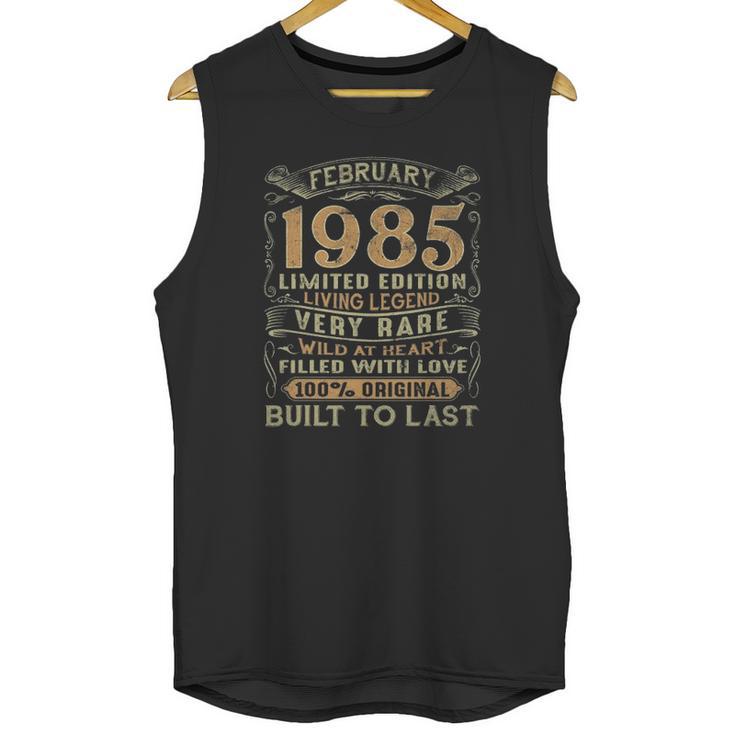 Vintage 36 Years Old February 1985 36Th Birthday Gift Idea Unisex Tank Top