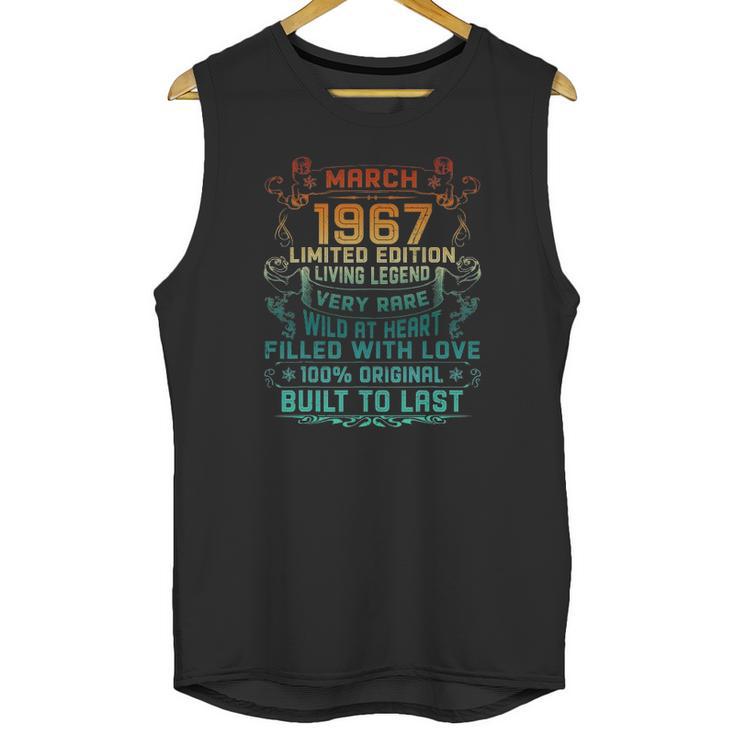 Vintage 55 Years Old March 1967 55Th Birthday Gift Unisex Tank Top