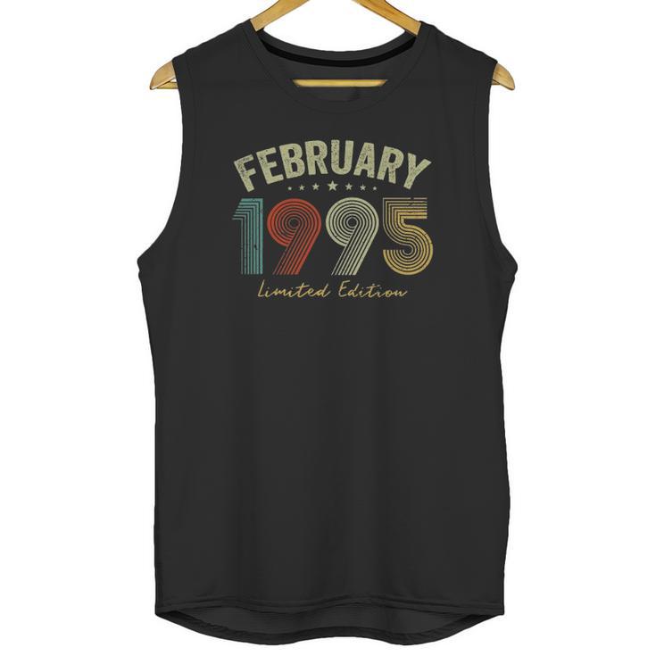 Vintage February 1995 26Th Birthday 26 Years Old Retro Gifts Unisex Tank Top