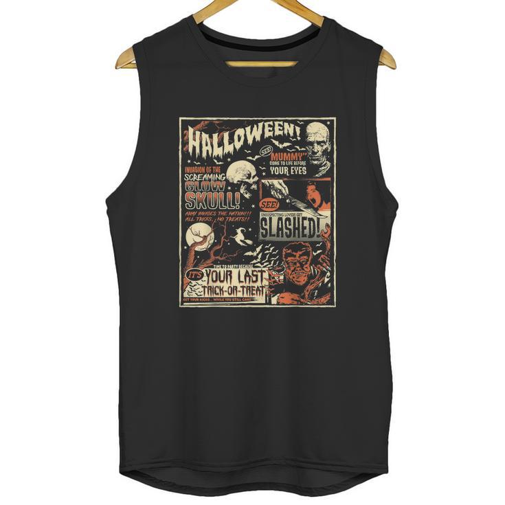 Vintage Horror Movie Shirts Poster Terror Old Time Halloween Unisex Tank Top