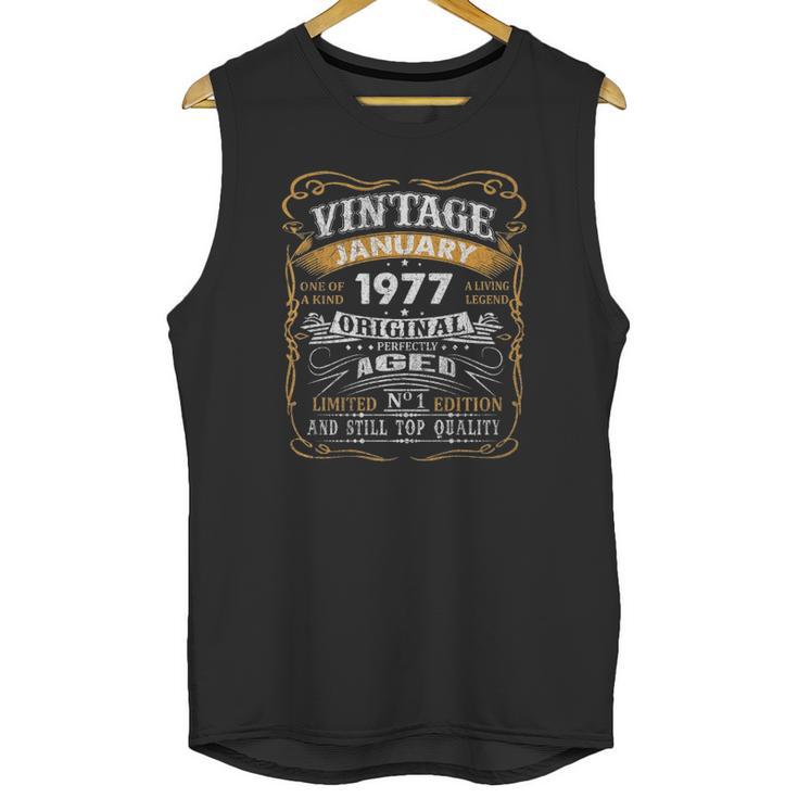 Vintage January 1977  45 Years Old 45Th Birthday Gift Unisex Tank Top