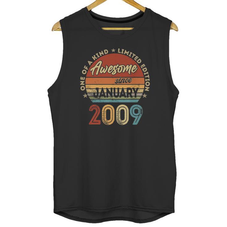 Vintage January 2009 Retro 13 Years Old 13Th Birthday Gift Unisex Tank Top