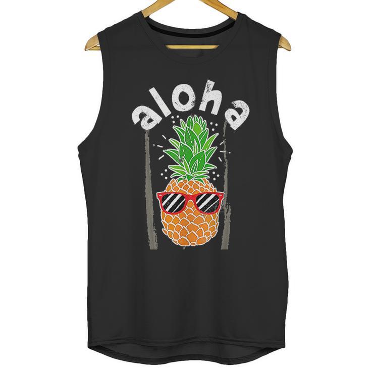 Vintage Pineapple Aloha Sunglasses Hawaiian Unisex Tank Top