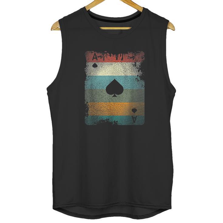 Vintage Poker Ace Of Spades Retro Cards Unisex Tank Top