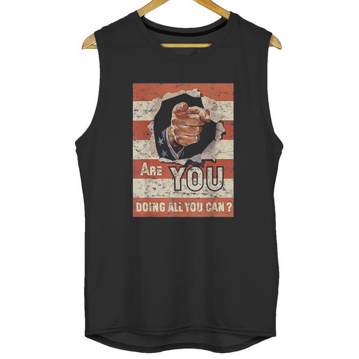 Vintage Wwi Wwii War Poster Patriotic Retro Uncle Sam Unisex Tank Top