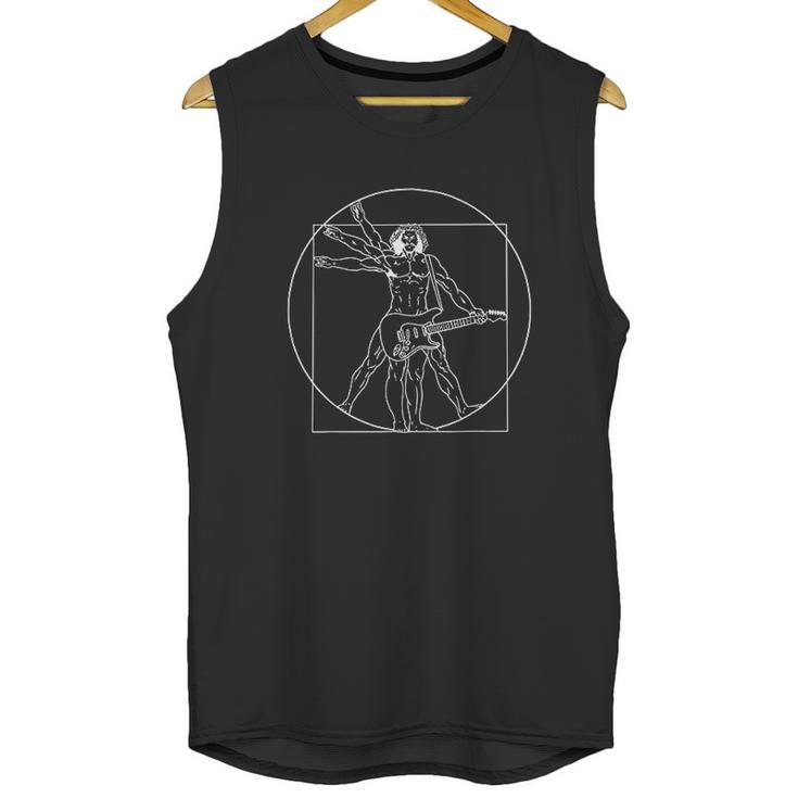 Vitruvian Man Guitar Music Player Da Vinci Guitarist Unisex Tank Top