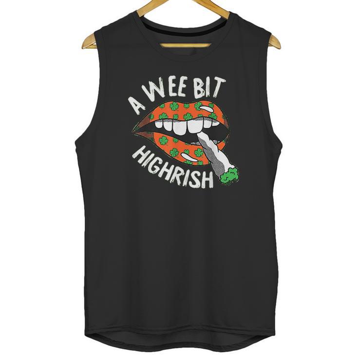 A Wee Bit Irish St Patricks Day Funny Thc Stoner Gifts Unisex Tank Top