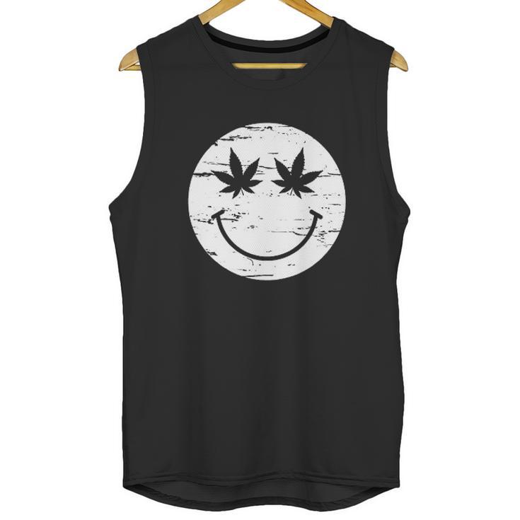 Weed Smile Face Unisex Tank Top