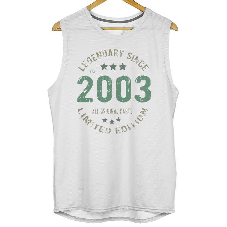 18 Years Old Bday Legend Since 2003 Vintage 18Th Birthday Unisex Tank Top