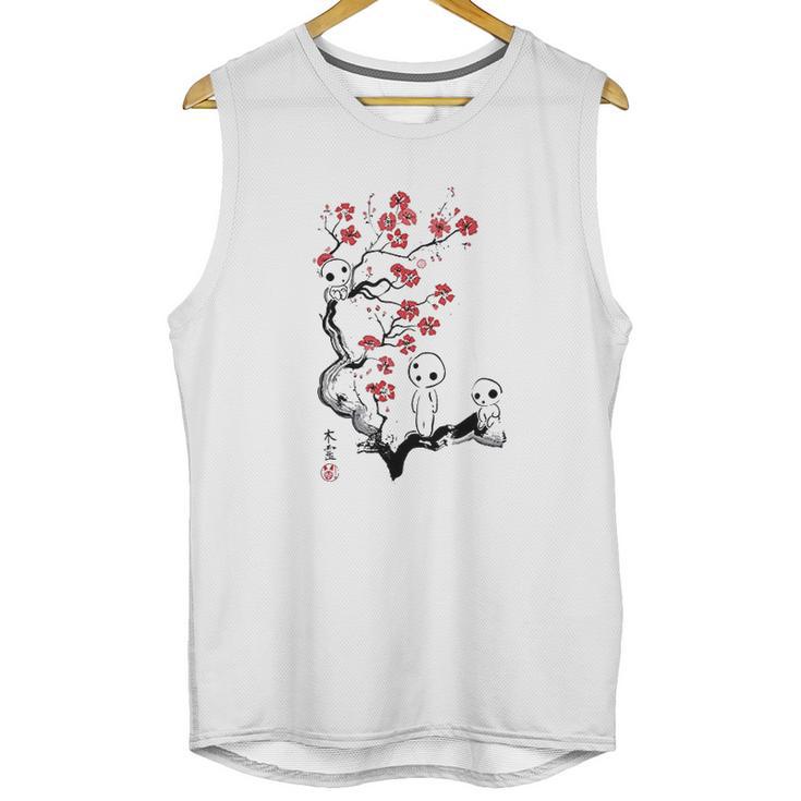 Bakugou Ink Style Princess Mononoke Little Forest Spirits Unisex Tank Top