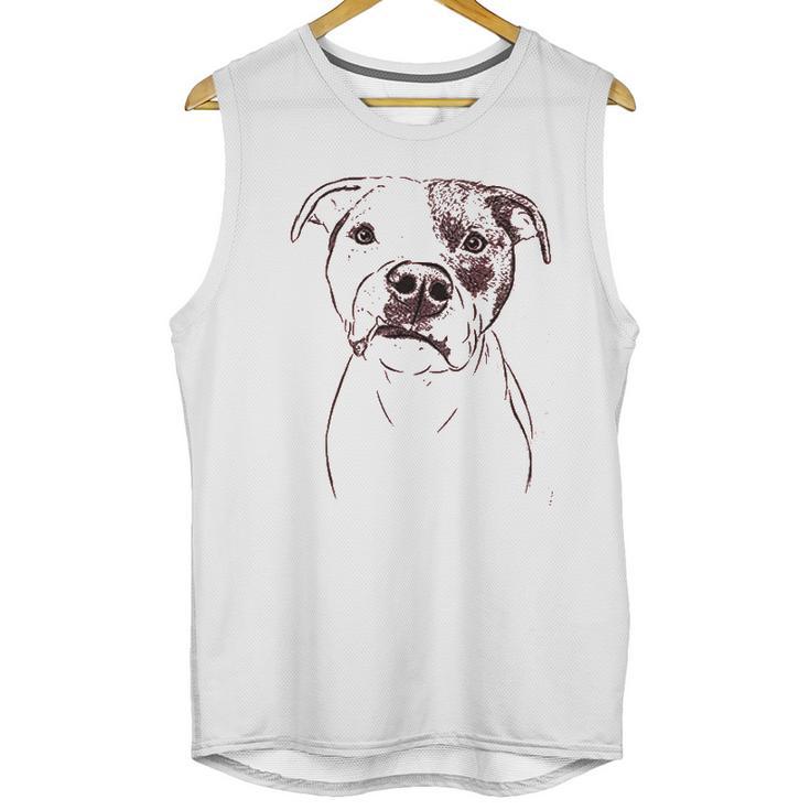 Bare Dexter The Pitbull Dog Triblend Unisex Tank Top