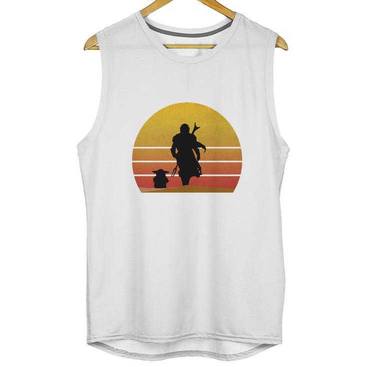 Bounty Hunter And Baby Mandalorian Unisex Tank Top