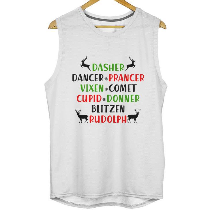 Dasher Dancer Prancer Vixen Comet Cupid Donner Blitzen Rudolph Unisex Tank Top