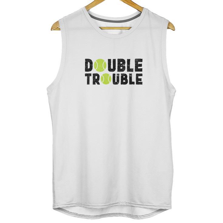 Double Trouble Doubles Players Funny Tennis Unisex Tank Top