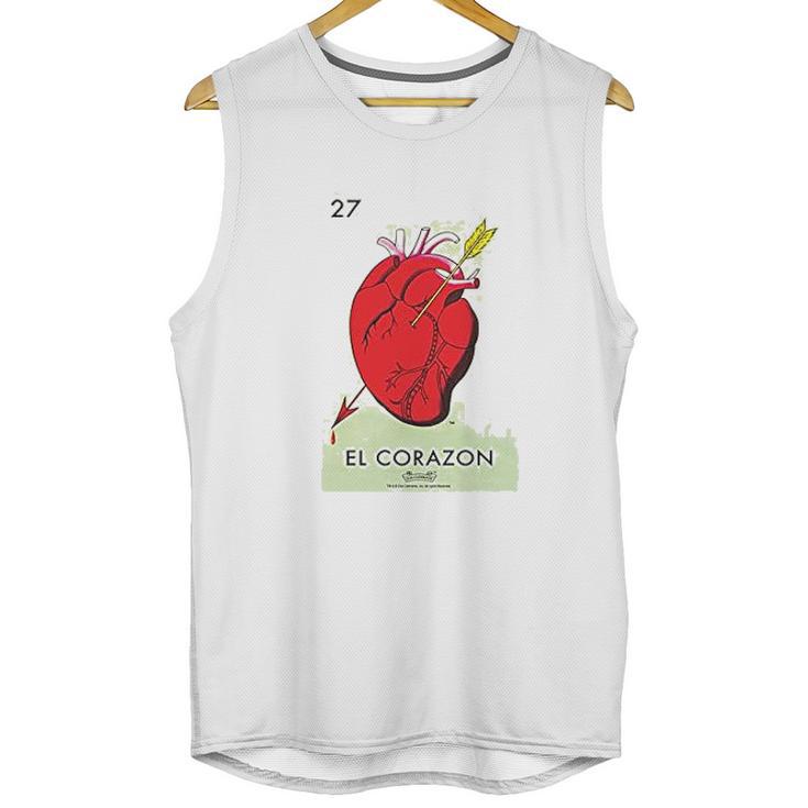 El Corazon Heart Loteria Card Mexican Bingo Unisex Tank Top