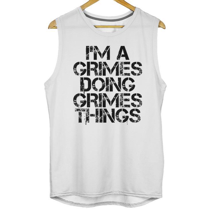 Grimes Funny Surname Family Tree Birthday Reunion Gift Idea Unisex Tank Top