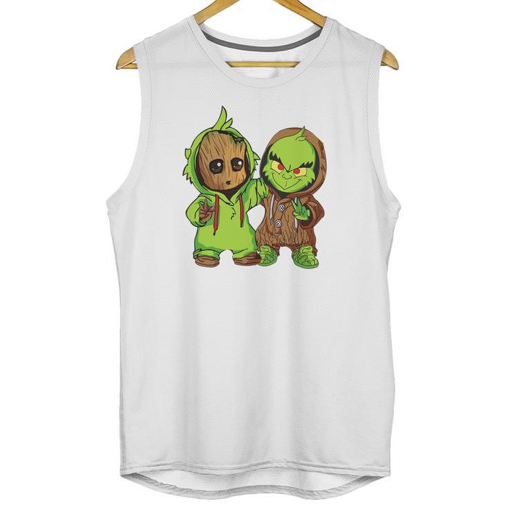 Grinch And Groot Unisex Tank Top