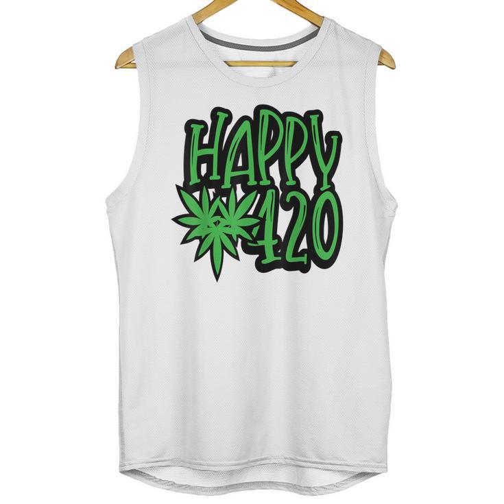 Happy 420 Day Funny 420 Weed Marijuana Unisex Tank Top