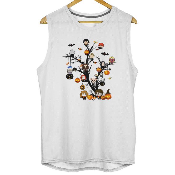 Harry Potter Chibi Pumpkin Halloween Tree Shirt Unisex Tank Top