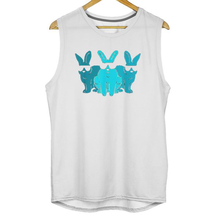 Hip Trio Bunnies Shades Funny Hipster Easter Unisex Tank Top