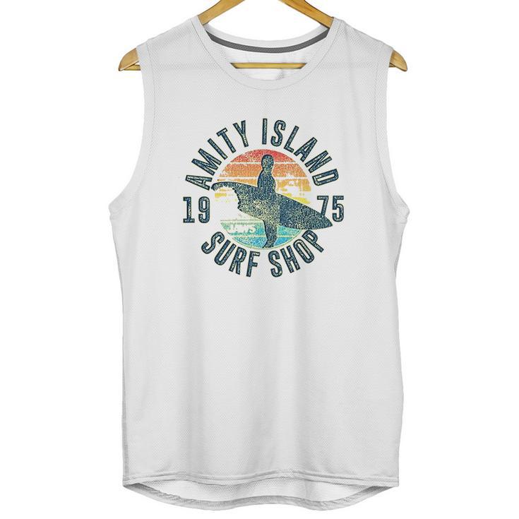 Jaws  Amity Island Surf 1975 Yellow Heather Unisex Tank Top