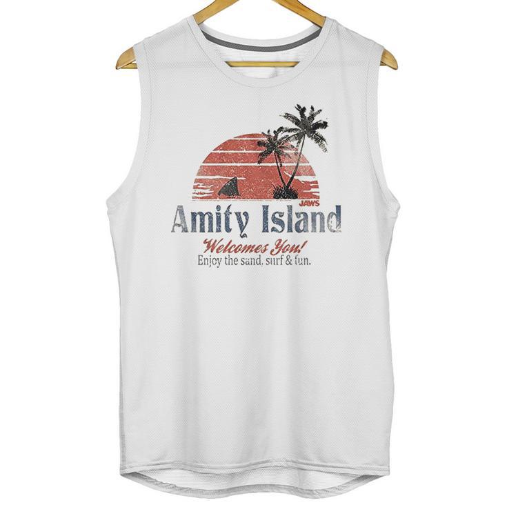 Jaws Amity Island Welcomes You Natural Unisex Tank Top