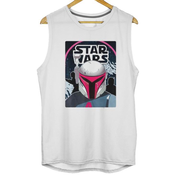 The Mandalorian Neon 80S Comic Cover Unisex Tank Top