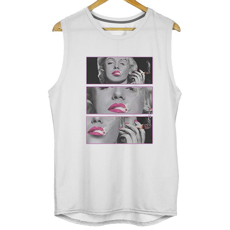 Marilyn With Blunt Mens Unisex Tank Top