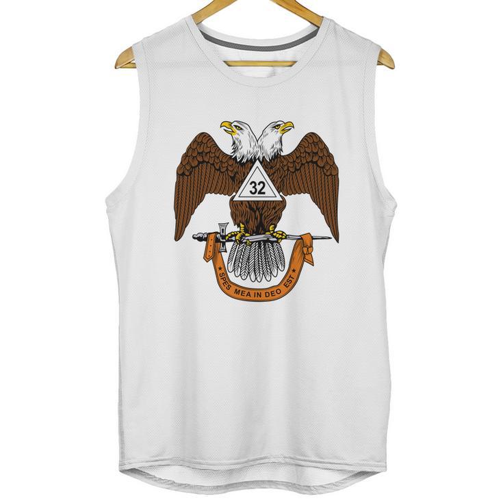 Mens 32Nd Degree Mason Masonic Scottish Rite Down Unisex Tank Top