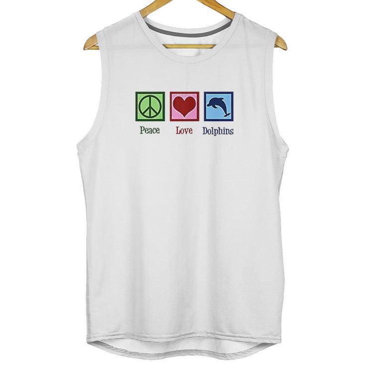 Peace Love Dolphins Unisex Tank Top