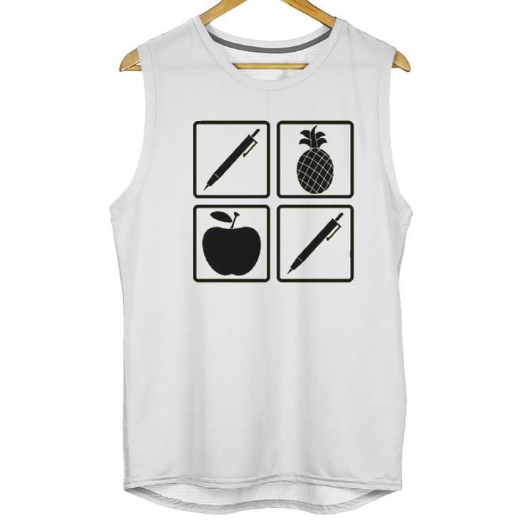 Pen Pineapple Apple Pen Unisex Tank Top