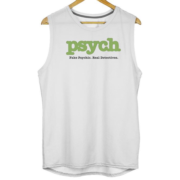 Psych Title Heather Ringer Unisex Tank Top